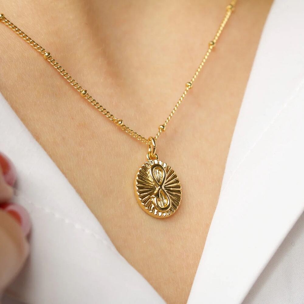 With Love Darling, Infinity Medallion Necklace, NWT - Picture 4 of 6